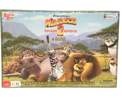 Madagascar Escape 2 Africa Board Game Colorforms Dreamworks No Reading Required  - Image 1 of 4