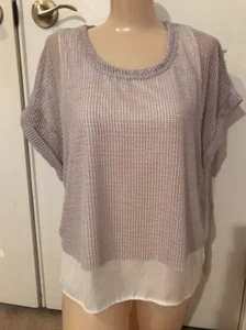 New With Tags Zara Double Layered Mesh Top Shirt Blouse Medium Adorable & Chic - Picture 1 of 12