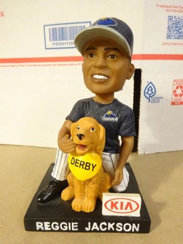 TRENTON THUNDER Baseball Bobble Head REGGIE JACKSON & DERBY - No Box Cover