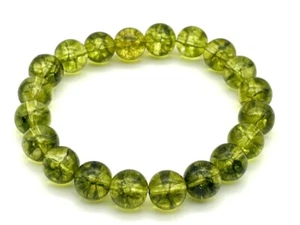 Handmade 10mm Peridot Gemstone Bead Balancing Bracelet - Picture 1 of 4