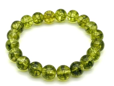 Handmade 10mm Peridot Gemstone Bead Balancing Bracelet - Image 1 of 4