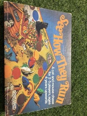 Spear’s SEE HOW THEY RUN Cat & Mouse Board Game VINTAGE 1980 100% Complete - Image 1 of 3