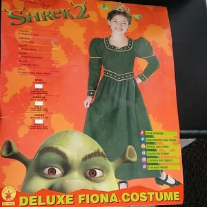 Girls Shrek 2 Deluxe Princess Fiona green Dress Costume Sz 8 / 10 Halloween New - Picture 1 of 11
