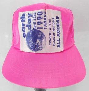 Gorra de camionero Earth Day 1990 de colección acceso completo equipo de escenario Plaza de las Naciones Vancouver - Imagen 1 de 8