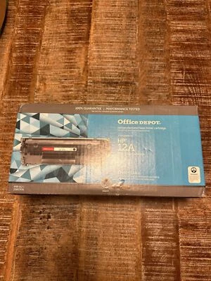 Office Depot Remanufacturado - Cartucho de tóner HP LaserJet 12A - Negro NUEVO Foto 1 de 2