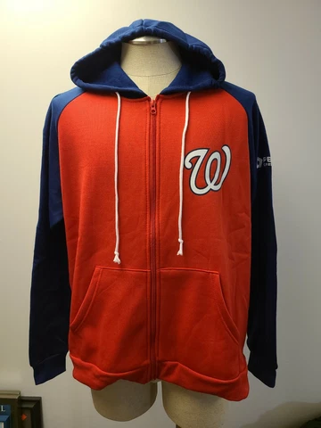NEW Washington Nationals Zip Up Jacket-Hoodie Hooded Sweatshirt SGA 2021~Size Md Cover