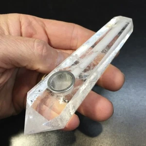 carving, pipe (Quartz from Canada) healing crystal - Picture 1 of 1
