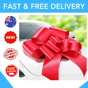 Big Red Car Bow 30 Inch Gift Bows, Giant Bow for Car, Birthday Bow, Huge Car Bow - Picture 1 of 7