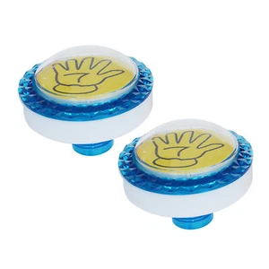 2* Blue 60mm Arcade Button Push LED Dome Illuminated Convex Hand Palm Pattern ww - Picture 1 of 8