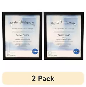 (2 pack) Mainstays 8.5x11 Document Picture Frame, Black - Picture 1 of 8