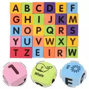 30pcs Foam Blocks for Toddlers, Soft Building ABC Animal Toddlers Colorful Stack - Picture 1 of 5