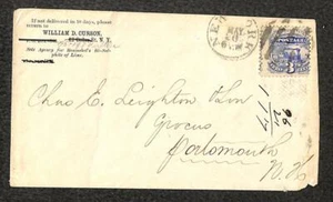 USA #114 STAMP CURSON BONNABEL'S BI-SULPHIDE NEW YORK MEDICAL AD COVER (1870) - Picture 1 of 1