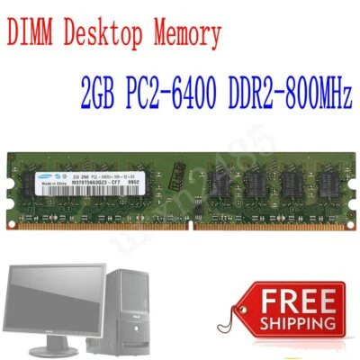 2GB For Samsung PC2-6400 DDR2-800MHz 240pin Desktop Memory DIMM RAM Kit New - Image 1 of 4