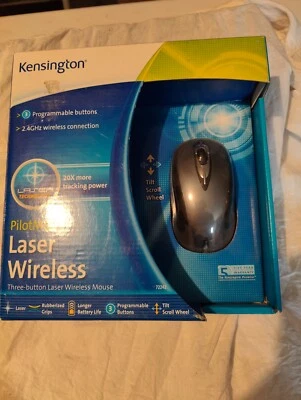 NEW Kensington PilotMouse Laser Wireless Three Button Model # 72242 Open Box - Image 1 of 2