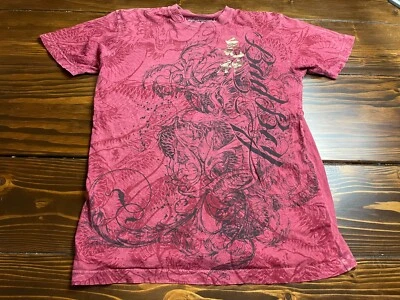 Camiseta BAD BOY Para Mujer Talla Pequeña Roja Brasil International Fight Dragon Gráfico Foto 1 de 4