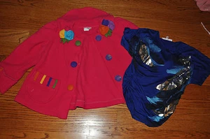 Girls Lot of 2 ALI MAC Pink Coat/MOA MOA Blue Top Size 6-7 ~NICE~ - Picture 1 of 4