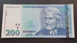 LITUANIA 200 litu 1997, P-63, UNC; RARO - Imagen 1 de 5