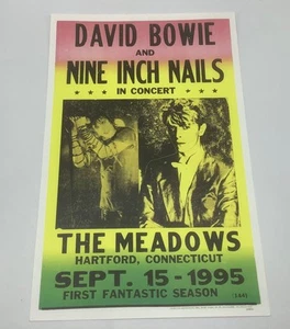 David Bowie Nine Inch Nails-1995 Hartford Connecticut Concert Poster - Picture 1 of 2