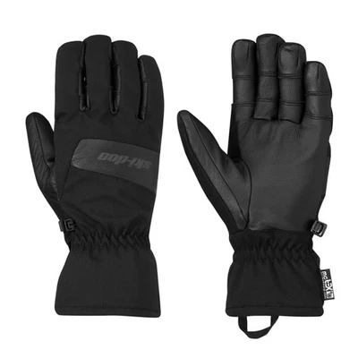 Ski-Doo Mens Mountain Snowmobile Gloves Water/Windproof Flexible Race Black Foto 1 de 3