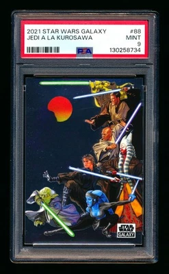 Topps Star Wars Galaxy 2021 cromo #88 Jedi a la Kurosawa Anakin Yoda PSA 9 como nuevo Foto 1 de 2