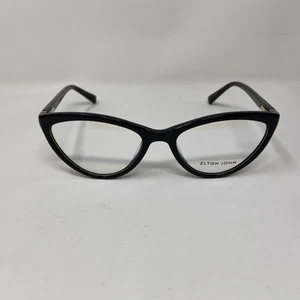 ELETON JOHN IVY 2 BLACK PNOBK 56-19-140 FLEX HINGE EYEGLASSES AI17 - Picture 1 of 8