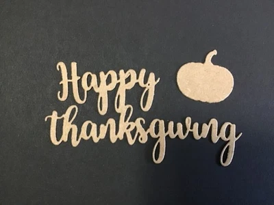 "Feliz Día de Acción de Gracias adornos troquelados 6 piezas elige el color 1-1/2"" x 3""" Foto 1 de 4