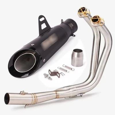 Full Exhaust Muffler Pipe For Kawasaki Vulcan S650 VN650 EN650 2015-2025 Black — 第 1/4 张图片