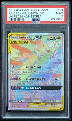 2019 Garchomp & Giratina #247 Tag Team Unified Minds PSA 9 Pokemon Card - Image 1 of 3