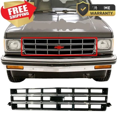 For 1983-1990 CHEVROLET S10 BLAZER S10 PICKUP New Grille Chrome & Black Plastic - Изображение 1 из 4