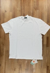 ZANONE solid white knit cotton t-shirt Size XXL / 54 IT authentic Italy NWT - Picture 1 of 7