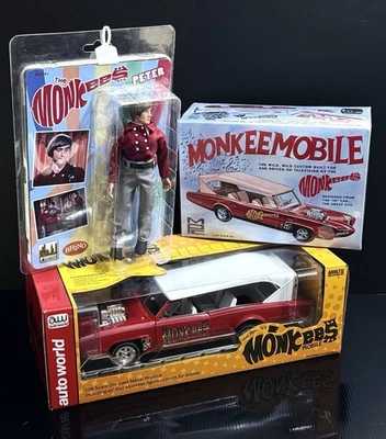 Comic Con Bundle 1966 PONTIAC GTO "THE MONKEES MOBILE" Auto World 1/18 Set Of 3 - Image 1 of 4