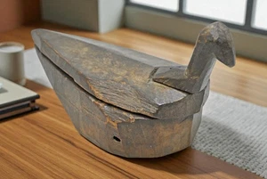 Antike Gewürzdose aus Holz Geschirr original alt handgeschnitzt - Bild 1 von 7