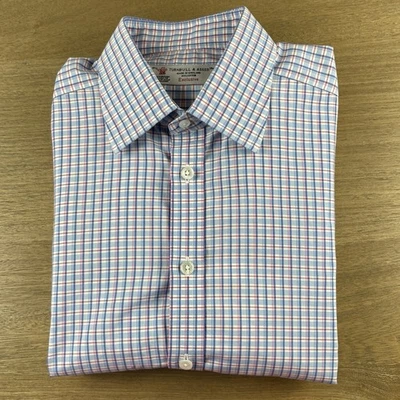Turnbull & Asser Shirt Mens Medium M (15.5) Exclusive Check Plaid England Made - Image 1 of 4