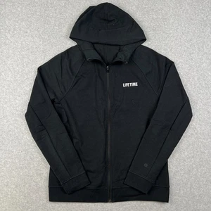 Lululemon City Sweat Full Zip Hoodie Lifetime Fitness Medium Mens Black M3CBZS - Picture 1 of 6