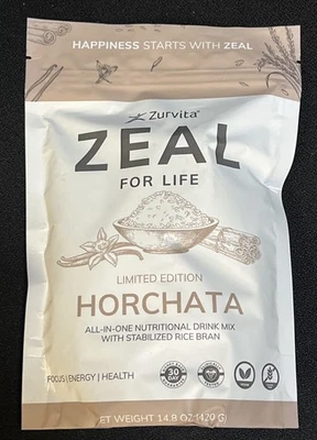 Zurvita Zeal for Life HORCHATA Energy & Health Drink (14.8 oz) EXP 6/2026 - Image 1 of 2
