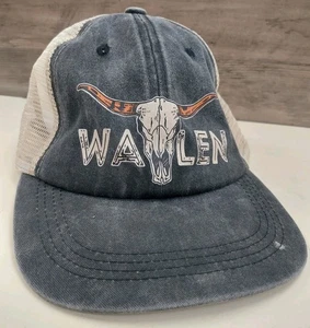 Cappello a rete grigio logo Morgan Wallen berretto camionista Texas Longhorn Steer Skull Bull - Foto 1 di 8