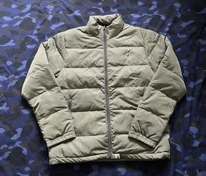 Size M - NEW A Bathing Ape One Point Bape Ape Head Olivedrab Down Jacket Size - Picture 1 of 12