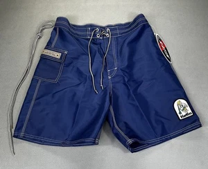Katin Herren Custom Surf Trunks 36 Blau Kotender Reverse Satin Boardshorts Strand - Bild 1 von 12