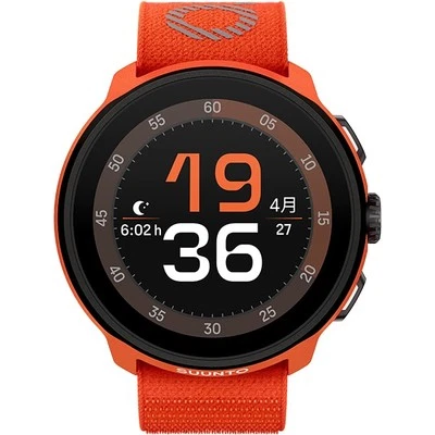 SUUNTO RUN CORAL ORANGE 46mm Textile Strap AMOLED GPS Smartwatch SS051112000 - Image 1 of 4
