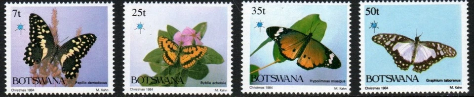 Sello de Botsuana 355-358 - Mariposas Foto 1 de 1