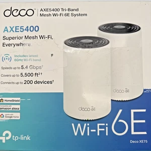 TP-LINK | Deco XE75 AXE5400 | Paquete de dos (2) | Sistema de malla de router Wi-Fi 6E - Imagen 1 de 9
