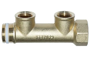 Verteilerrohr Durchgangsverteiler Druckluftverteiler Wasserverteiler 3/4" x 1/2" - Bild 1 von 1