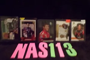 5 CARD LOT NASCAR DRIVERS ROBBY GORDON-DENNY HAMLIN-KASEY KAHNE-SAM HORNISH-BOBB - Picture 1 of 4