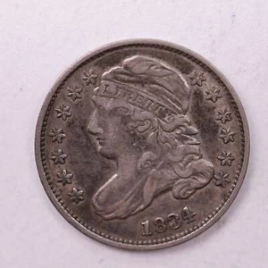 Moneda de diez centavos Cap Bust 1834., extra fina., venta en tienda #18953 - Imagen 1 de 2