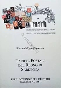 G. Riggi di Numana - Tariffe Postali del Regno di Sardegna - ed. 1980 ca. - Picture 1 of 1