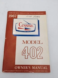 1967 Cessna Model 402 Owner's Manual Original Issue Printed Oct 1966 D410-13 - Picture 1 of 7