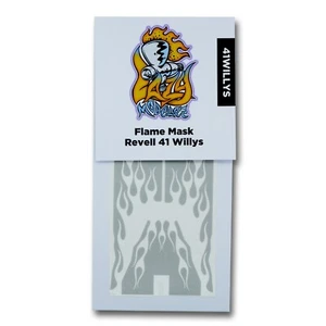 Flame Paint Stencil Template for Revell 1941 Willys Rod or Gasser - Foto 1 di 2