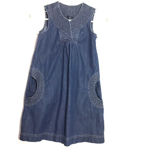 Tommy Hilfiger Youth Kids Girls Denim Dress Size 10 Blue 100% Cotton Casual