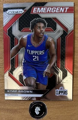 Kobe Brown 2023-24 Panini Prizm Emergent Rookie Insert #18 Los Angeles Clippers - Image 1 of 2