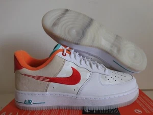 NIKE AIR FORCE 1 07 PREMIUM "LEAP HIGH" SUMMIT WHITE-UNIV RED SZ 10 [FD4205-161] - Picture 1 of 5
